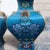 Pair of Monumental Vintage Cloisonné Enamel Fang Zun Vases – Beast Mask & Archaic Motif For Sale - Image 4 of 9