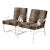 Vintage Leopard Print Lounge Chairs With White Scroll Arms For Sale