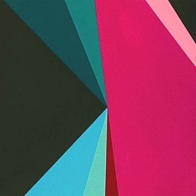 Andrew Mandolene ”Color Crash” Acrylic on canvas Framed DIMENSIONS: 18" w | 24’ h