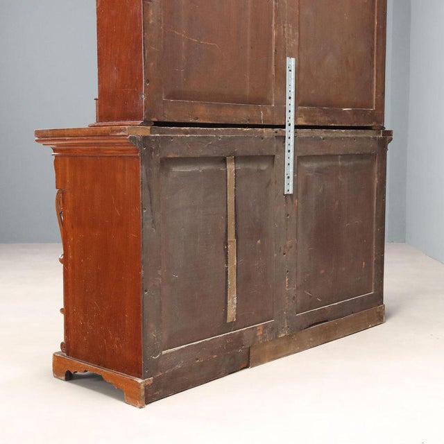 Victorian Bookcase Mahogany with Carvings, Italy, 19th Century For Sale - Image 10 of 11