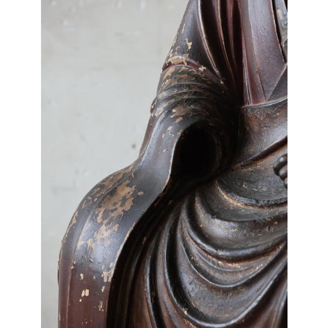 Japanese Kamakura or Muromachi Artist, Buddhist Monk's Robe, 1100s-1500s, Cedar For Sale - Image 12 of 18