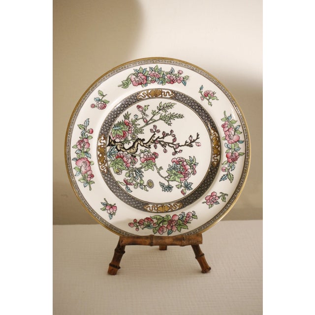 Minton Pair of 19th C. Antique Minton Chinoiserie Ironstone "Indian Tree" Soup Plates For Sale - Image 4 of 14