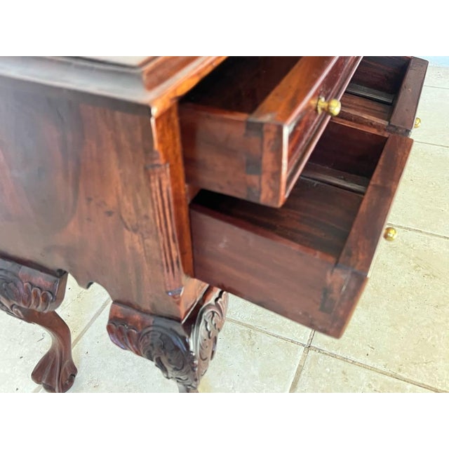 Brown Vintage Chippendale Style Bedside Table For Sale - Image 8 of 11
