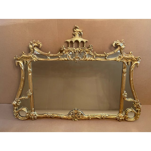 Vintage Friedman Brothers Gilt Pagoda Chinoiserie Wall Mirror For Sale - Image 15 of 15