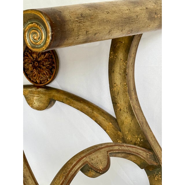 1970’s Sarreid LTD Neoclassical Painted Bench For Sale - Image 10 of 16