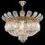 Large Italian Gilded Bronze and Crystal 6-Light Chandelier, 1960s For Sale - Image 4 of 16