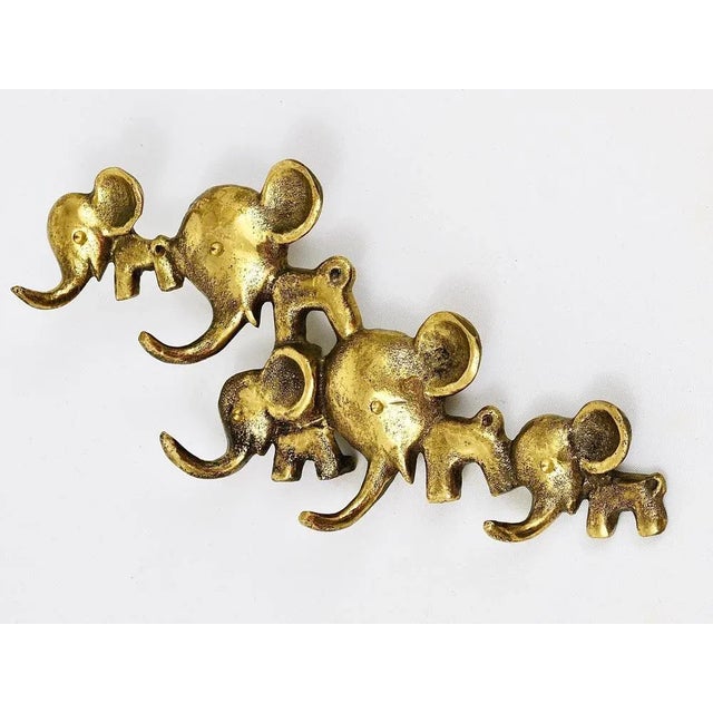 Brass Elephant Key Hanger attributed to Walter Bosse for Hertha Baller, Austria, 1950s For Sale - Image 4 of 8