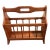 Vintage Wooden Magazine Rack With Carry Handle MCM For Sale