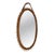 Mid-Century Modern Italian Handcrafted Oval Cane and Bamboo Mirror in the style of Albini, 1960s For Sale - Image 15 of 15