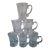 Athens glass crystal clear mugs have a raised satin band of Acanthus Leafs inspired by the Art Deco aesthetic. They are...