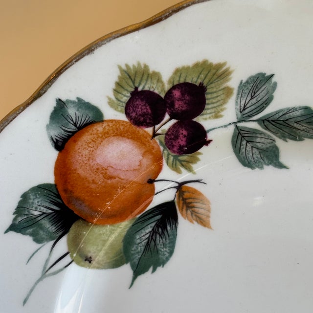 White Vintage English Bone China Decorative Dessert Plate For Sale - Image 8 of 11
