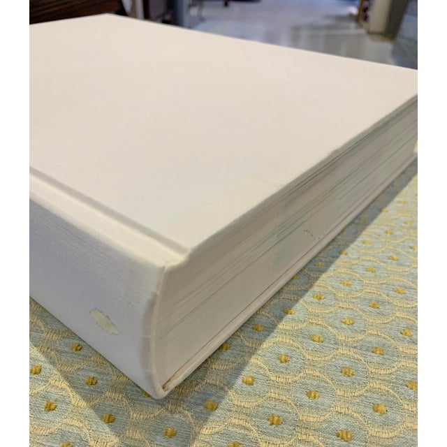 Contemporary 1980’s White Linen Coffee Table Book For Sale - Image 3 of 5