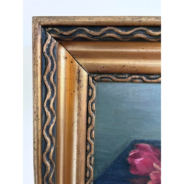 Vintage Original Flower Oil Painting, Tulips Still Life Art For Sale - Image 4 of 15