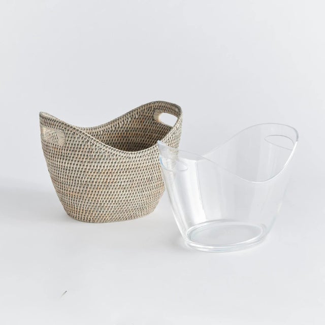 Kenneth Ludwig Chicago Burma Rattan Beverage Tub Large For Sale - Image 4 of 4