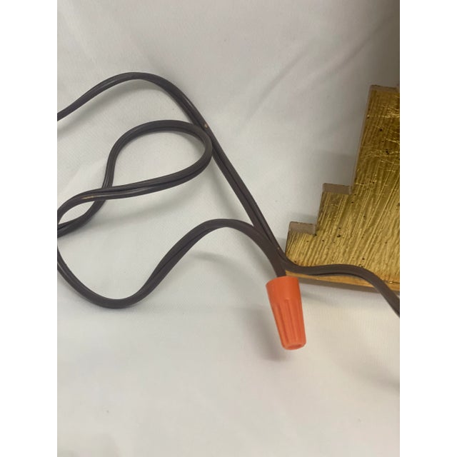 Gold Leaf Pagoda Sconces - a Pair For Sale In San Antonio - Image 6 of 7