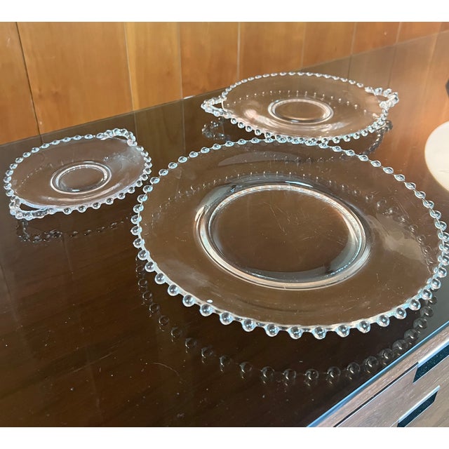Mid-Century Modern Vintage Imperial Candlewick Platters - Set of Three For Sale - Image 3 of 7