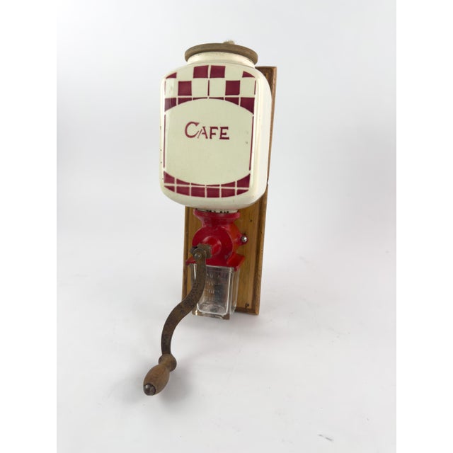 1930s Vintage French Dalto Wall-Mounted Coffee Grinder, Peugeot Frères Mechanism, C. 1930–1950 For Sale - Image 5 of 15
