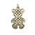 Charming and playful 14k yellow gold teddy bear pendant featuring sparkling diamond accents. The eyes are set with black...