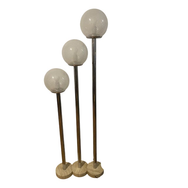 Space Age Ball Floor Lamps, 1970s, Set of 3 For Sale