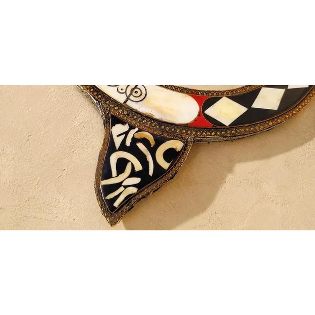 2020s Vintage Moroccan Style Handcrafted Inlay Wall Mirror For Sale - Image 5 of 6