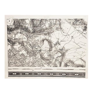 Antique 1800s French Map Ile De France For Sale