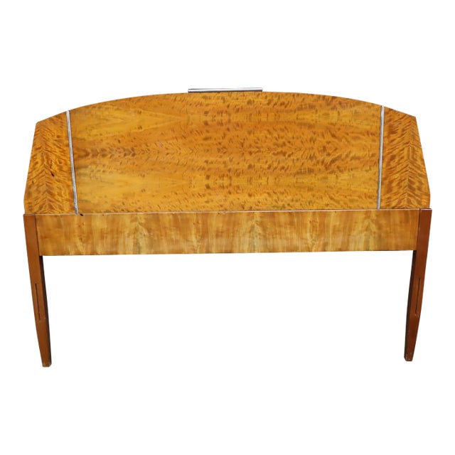 Art Deco Style Birchwood Headboard For Sale