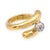Mid 20th Century Tiffany & Co. Vintage 18k Yellow Gold and Platinum Pavé Diamond Bypass Ring 5.25 For Sale - Image 5 of 8