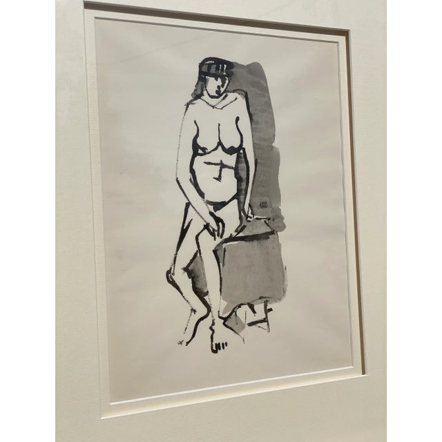 Figurative Vintage Nude Drawing by John Alfred Begg, Framed For Sale - Image 3 of 7