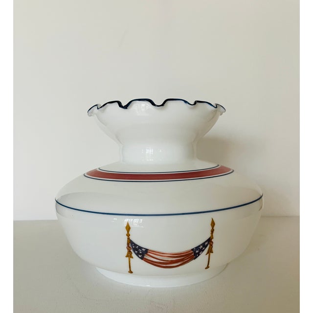 American Antique American Ragle Milk Glass Lamp Shade For Sale - Image 3 of 4