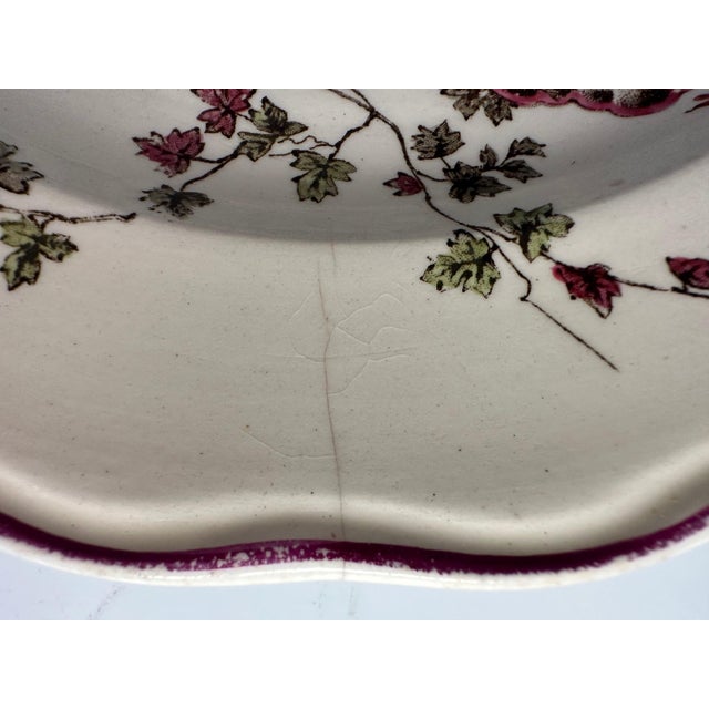 Ceramic Antique Conway Transferware Plate, P.B. & S. 1880 For Sale - Image 7 of 8