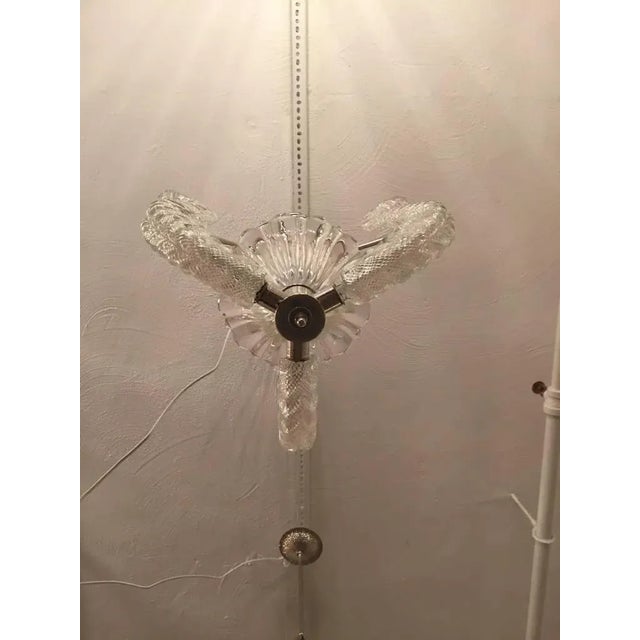 Transparent Mid-Century Chandelier in the Manner of Barovier and Toso For Sale - Image 8 of 11