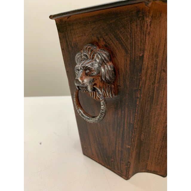 Late 20th Century Small Rustic Metal Planter For Sale - Image 5 of 8