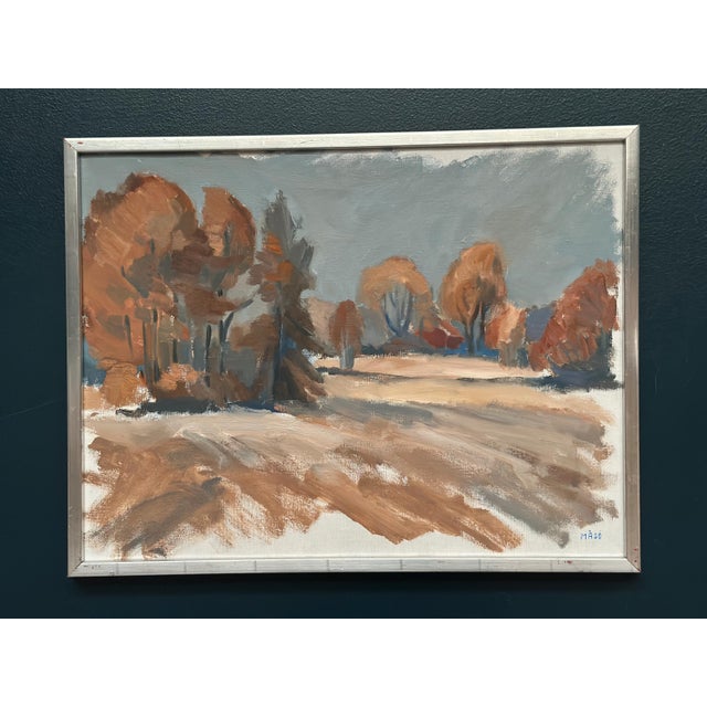 Knut Måsö, Red Autumn, 1950s, Oil Painting on Canvas, Framed For Sale - Image 17 of 18