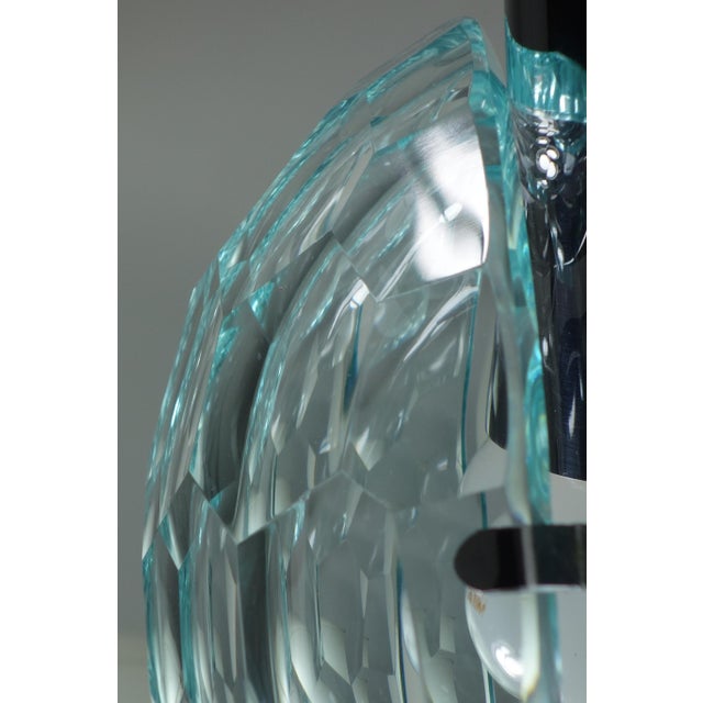 Italian Crystal Facetted Chrome Wall Lamps by Pia Guidetti Crippa for Lumi, 1960s, Set of 3 For Sale - Image 13 of 15