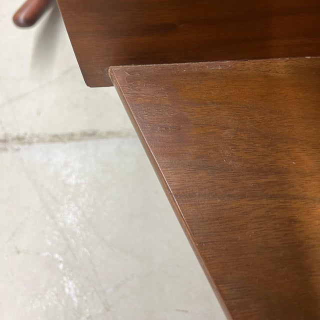 American of Martinsville Dania Black and Walnut Headboard With Attached Nightstands For Sale - Image 13 of 14