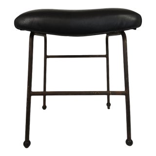 Vintage Mid-Century Iron Stool For Sale