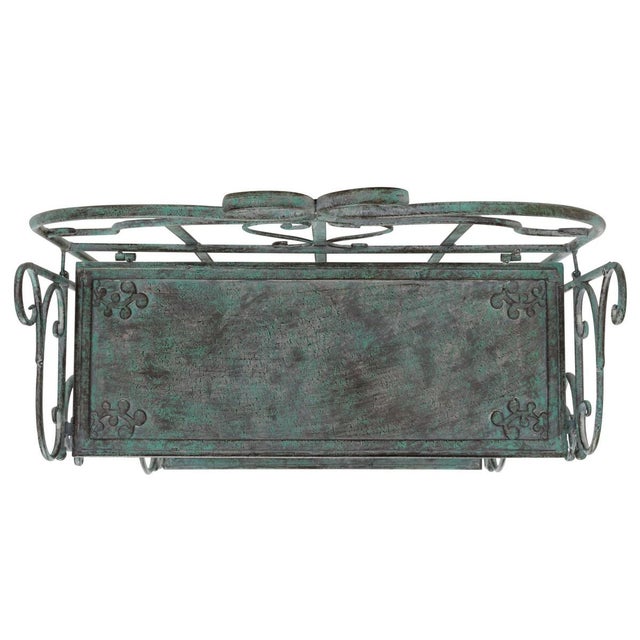 Tyrique 4 Tier Shelf Unit - Antique Dark Green For Sale - Image 9 of 12