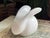 Contemporary Late 20th Century Modern White Carved Stone Bunny Rabbit Figurine For Sale - Image 3 of 8