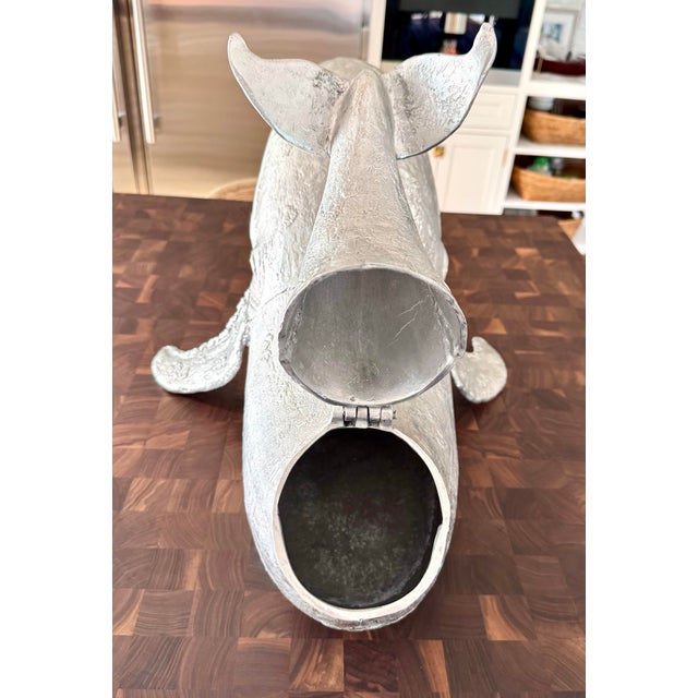 Rare Vintage Arthur Court Whale Champagne Cooler Wine Chiller Ice Bucket Sculpture, 1979 For Sale - Image 9 of 11