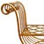 1960 Italian Hollywood Regency Gilt Wrought Iron Curule Vanity Bench For Sale In San Diego - Image 6 of 8
