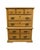 French Country Broyhill Premier Early American Country Style Solid Oak 37" Chest on Chest 6510-41 For Sale - Image 3 of 13