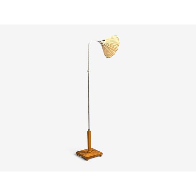 1930s 1930s Swedish Modern, Floor Lamp, Light Wood, Metal For Sale - Image 5 of 15