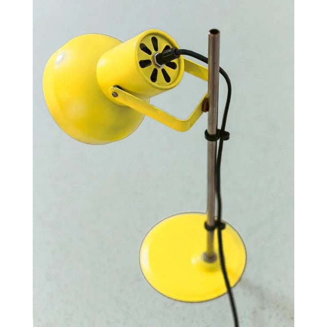 Mid-Century Modern Yellow Table Lamp from Elektrofém, 1970s For Sale - Image 3 of 4