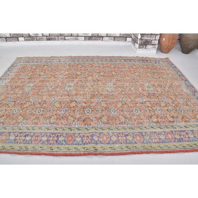 Home Living Turkish Vintage Rug For Sale - Image 4 of 10