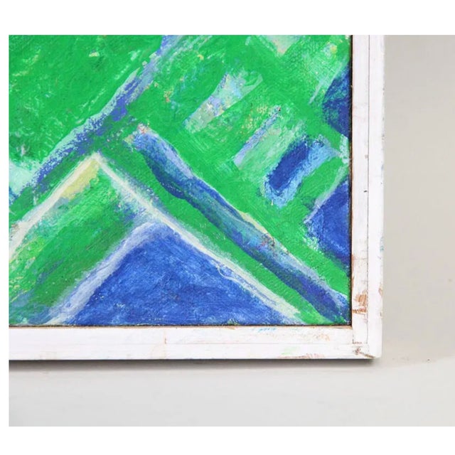 Lee Krasner Abstract Expressionist Geometric Oil Painting on Canvas, Framed, Signed Jon Stark, 1992-1996 For Sale - Image 4 of 9