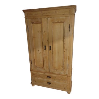 Transitional Style Pine Cabinet For Sale