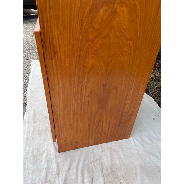 Danish Modern Teak & Smoked Glass Cabinet For Sale - Image 10 of 10