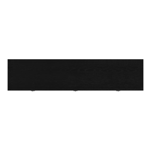 Wood Lark 65 in. W Rectangular Wood 3 Drawer Console Table with Lower Open Shelf, Washed Black For Sale - Image 7 of 8