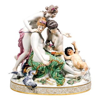 Large Allegorical Group by E. Andresen for Meissen, 1890 For Sale