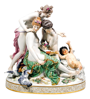 Large Allegorical Group by E. Andresen for Meissen, 1890